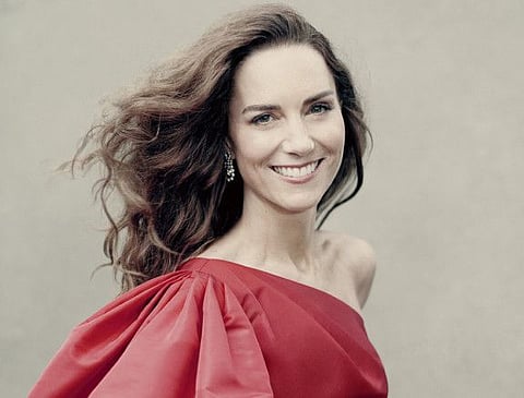 This handout photograph released by Kensington Palace on January 8, 2022, shows Britain's Britain's Catherine, Duchess of Cambridge in Kew Gardens, south-west London, taken in November 2021, marking her fortieth birthday on January 9, 2022. - The portrait, taken by photographer Paolo Roversi, will enter the permanent Collection of the National Portrait Gallery, of which The Duchess is Patron.
