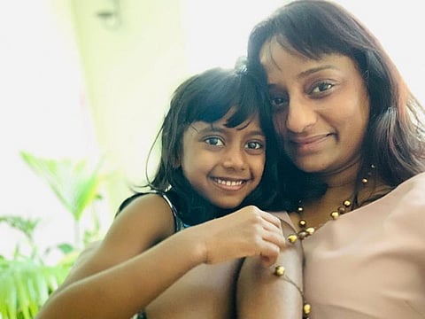 Connie Ferrao with her daughter 