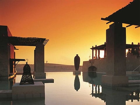 Far from the hustle and bustle of the city, the desert offers quiet luxury [Bab Al Shams, a resort near Dubai]