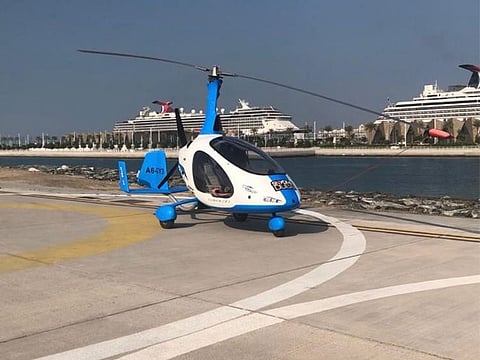 Gyrocopter at Skyhub, SkyDubai