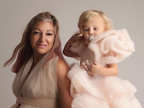 Gemma Ovens with her daughter, Pearl.