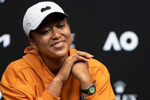 Japan's Naomi Osaka smiles during a press conference ahead of the Australian Open tennis championships in Melbourne, Australia.