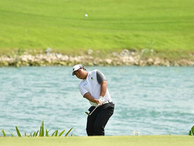 Kim Joo-hyung of South Korea on his way to Singapore International victory