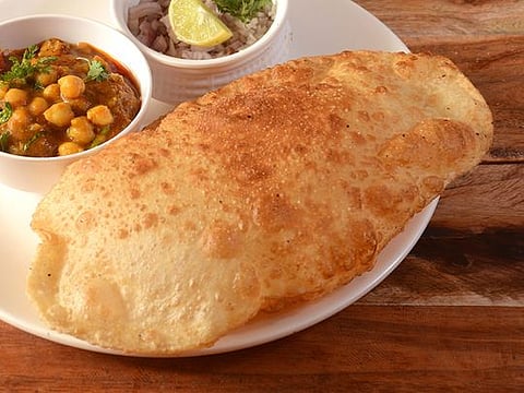 How to make bhatura or fluffy deep-fried leavened sourdough bread  