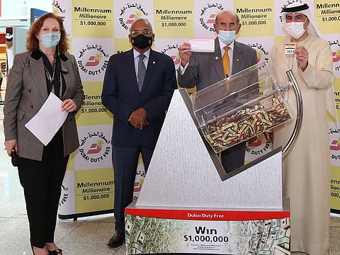 The winner was announced by Dubai Duty Free on Wednesday at Dubai International Airport