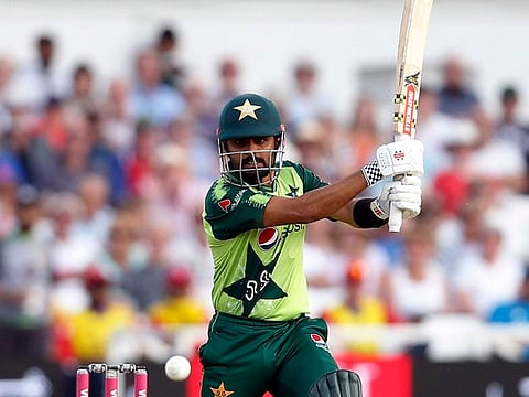 Pakistan captain Babar Azam steered his team to a record target of 349 with a masterly century.