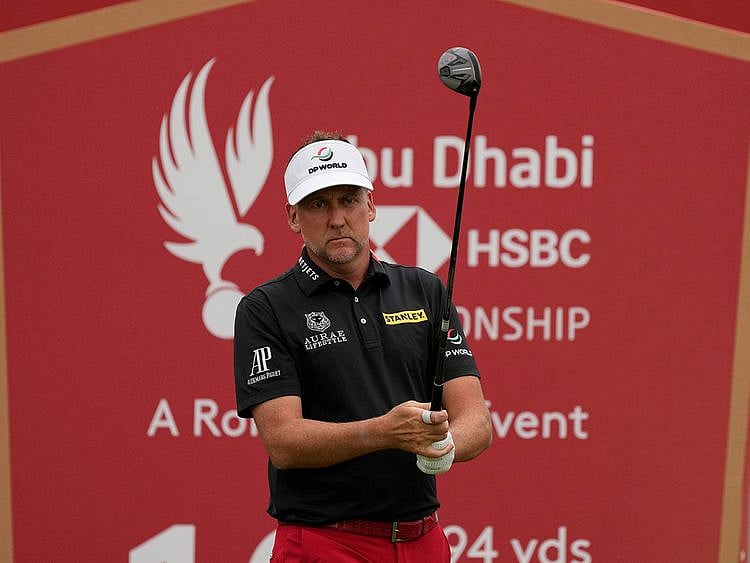 Ian Poulter tees off with Shane Lowry and Rasmus Hojgaard