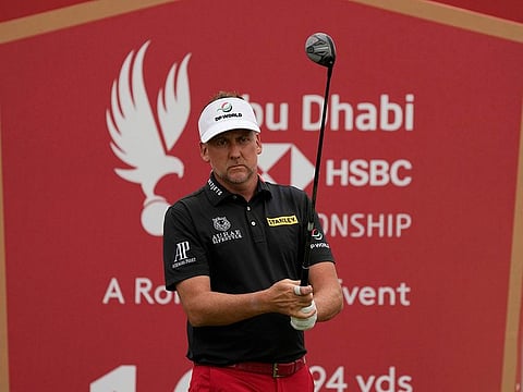 Ian Poulter tees off with Shane Lowry and Rasmus Hojgaard
