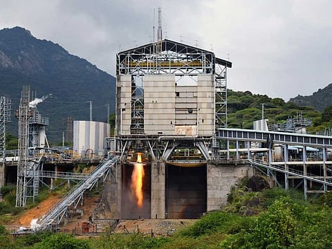ISRO successfully conducts the qualification test of Cryogenic Engine for the Gaganyaan programme for a duration of 720 seconds at ISRO Propulsion Complex (IPRC), Mahendragiri on Wednesday, Jan 12, 2022. 