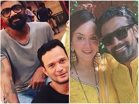 Remo D’Souza with his brother-in-law Jason Watkins; and Lizelle and Remo D’Souza.