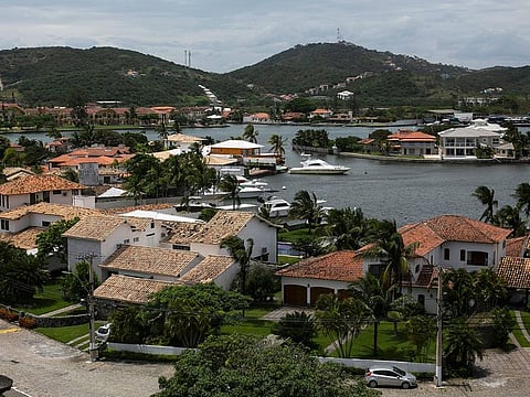 A view of the luxury condominium where former waiter-turned-multimillionaire Glaidson Acacio dos Santos had a home in Cabo Frio, Brazil.