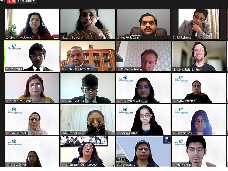 Students and experts during a session of the summit hosted by DPS Sharjah