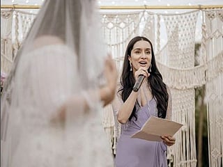 Bollywood actress Shraddha Kapoor officiates make-up artist’s wedding