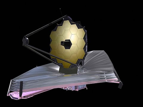 In this file photo taken on November 25, 2009 this September 2009 handout image provided by NASA shows an artist's rendition of the James Webb Space Telescope. 