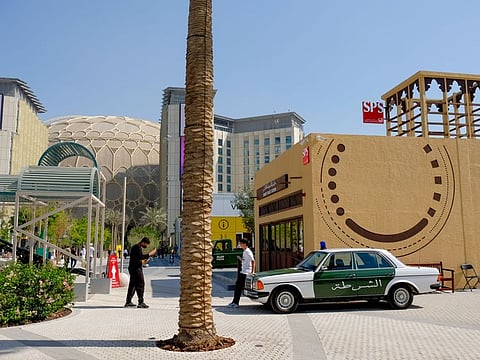 Outside one of the Smart Police Stations at Expo 2020 Dubai.