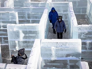 A look at the largest ice maze in the United States