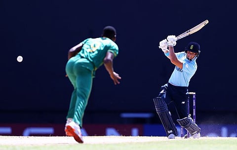 Jacob Bethell blasted 16 boundaries and two sixes to guide England to an easy victory over South Africa in the Under-19 World Cup on Wednesday.