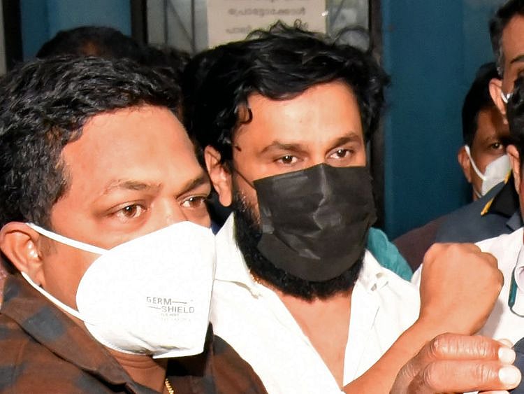 Kochi, Jan 26 (ANI): Mollywood actor Dileep returns from the Kerala Crime Branch office after the third consecutive day of interrogation in a case registered against him for allegedly threatening the officials probing the sexual assault of an actress in 2017, in Kochi on Wednesday. (ANI Photo)