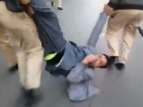 Video clips of the brutal police action outside the CM House went viral on social media, especially those showing highhandedness against an MQM’s member of Sindh Assembly, Sadaqat Hussain, who was arbitrarily arrested in an injured state from the site of the protest demonstration. Police personnel continued to manhandle Hussain and bundled him into a police mobile van.