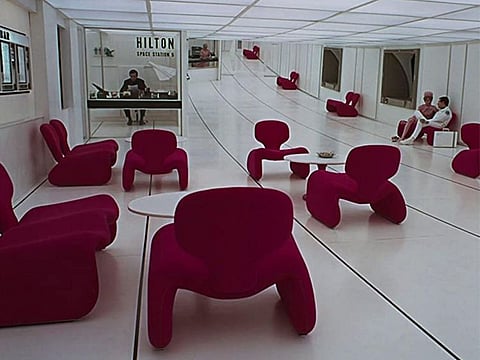 The Mid-century modern Hilton Hotel in 2001: A Space Odyssey. 