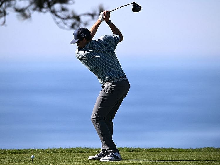 Adam Schenk during the second round of the Farmers Insurance Open golf tournament at Torrey Pines