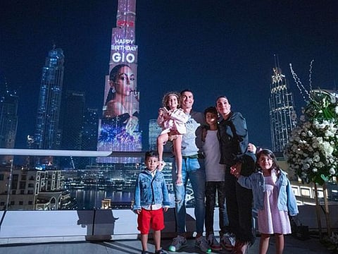 Cristiano Ronaldo, with his girlfriend Georgina Rodriguez and children, celebrated her birthday in Dubai in style.