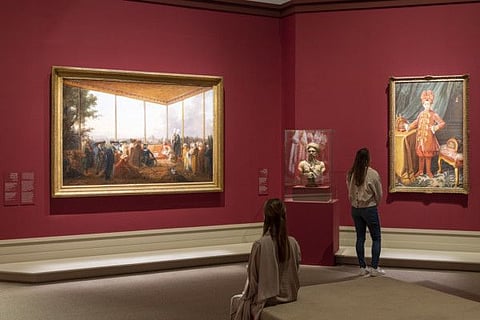 Exhibits at the ‘Versailles and the World’ exhibition in Louvre Abu Dhabi.