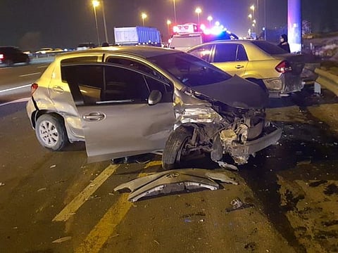 This crash was among several road accidents in Dubai recently 