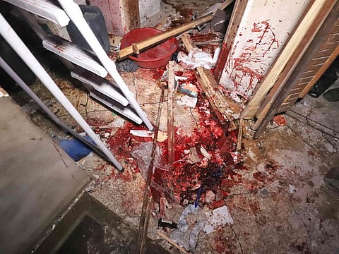 A picture shows on February 3, 2022 the scene following an overnight raid by US special operations forces against suspected extremists in Syria's northwestern province of Idlib which left at least 13 people dead, including women and children.