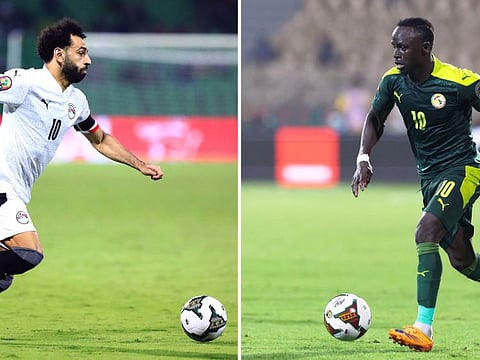 Egypt's forward Mohamed Salah (left) and Senegal's forward Sadio Mane will come face-to-face in the African Cup of Nations final match tomorrow at Stade d'Olembe in Yaounde.