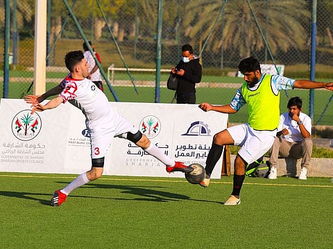 Action from the Sharjah Labour Sports Tournament