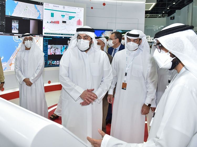 Sheikh Ahmed bin Mohammed bin Rashid Al Maktoum toured the 'MENA Transport Congress and Exhibition 2022’ on Sunday at Dubai World Trade Centre