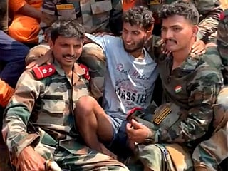 In pictures: Indian Army rescues trekker trapped in fault line on cliff in Kerala