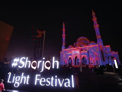 An exhibit at the Sharjah Light Festival, which opened on Wednesday.