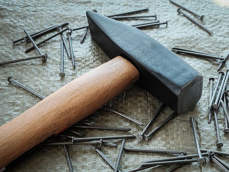 Nail and hammer
