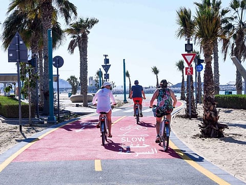 RTA opens new 16km long cycling track on Jumeriah Beach this week. The track is part of a master plan for constructing cycling tracks to link all key areas of the emirate.
