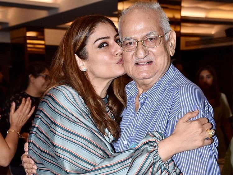 Raveena Tandon and dad Ravi Tandon
