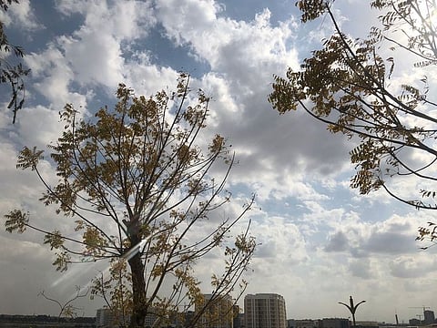 Overcast skies in Dubai on February 13