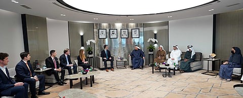 Mattar Mohammed Al Tayer, Anthony Gregory and other officials from RTA and Cruise at a meeting in Dubai.