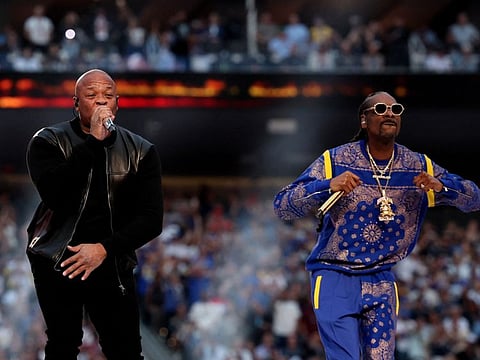 Super Bowl LVI Halftime Show with Dr. Dre and Snoop Dogg performing