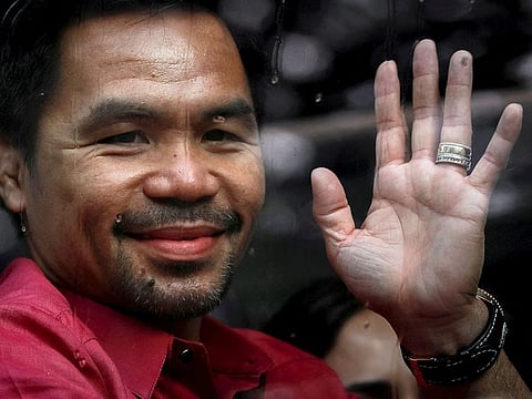 Philippine senator and boxing icon Manny Pacquiao.