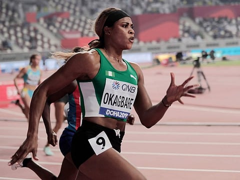 Nigerian sprinter Blessing Okagbare has been given a 10-year ban for "multiple breaches of anti-doping rules".