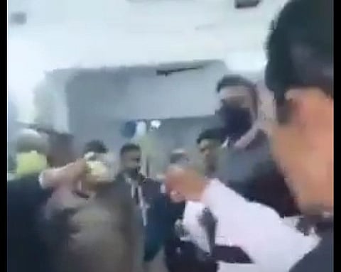 A video grab from the incident.