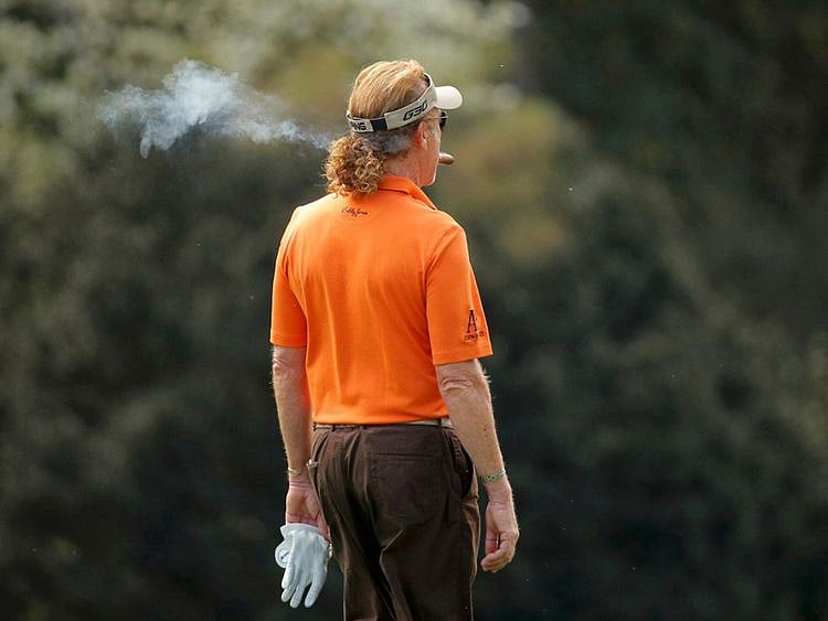 The cigar-smoking Miguel Angel Jimenez