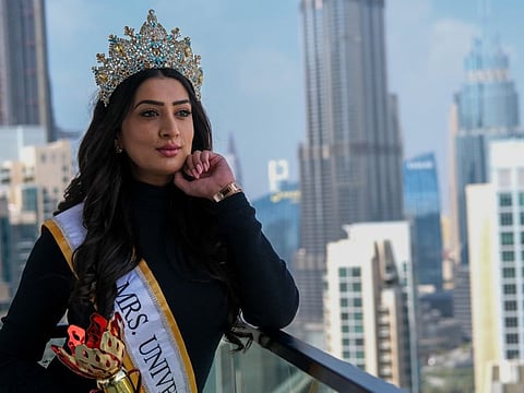 Pamela Serena, Mrs Universe Middle East, at her residence in Dubai.