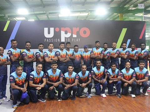 The Sri Lanka Indoor squad who will be playing against Emirates Indoor UAE at U-Pro in a bilateral series from March 4-7.