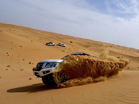 Participants at Gulf News OverNighter Fun Drive 2022 at Tilal Swaihan.