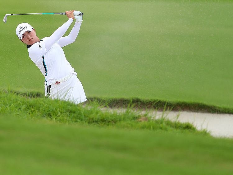 Jin Young Ko on her way to victory at the Women's World Championship 