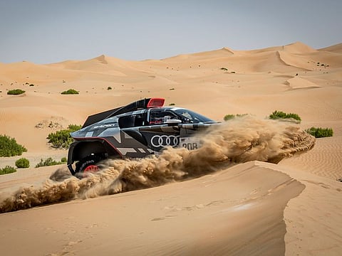 Seven-times winner Stephane Peterhansel and nine-times World Rally champion Sebastien Loeb fought for the lead, and a classic battle was building between the two rallying legends.