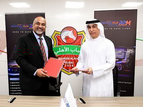 Major Tom Louis with Ismail Abdulrahman Al Banna.